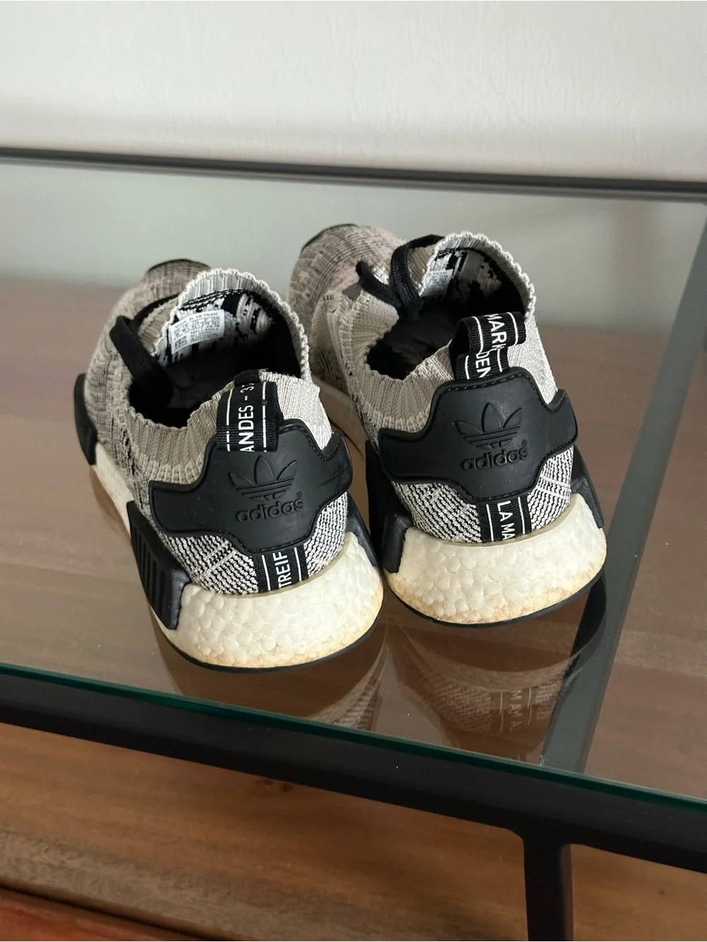 Adidas Boost NMD R1 Primeknit Sesame Black Size 9 Rare